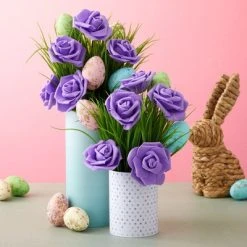 Juvale 100 Pack Purple Flowers for Crafts, 3 Inch Stemless Foam Roses for Wall Decorations, Wedding Receptions, Faux Bouquets, Spring Decor, DIY -Outlet Xmas Decor Tree Store GUEST 542c6b71 349f 4fa5 8217 7701f76825c1