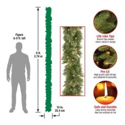 National Tree Company 9 ft. Wispy Willow Garland with Clear Lights -Outlet Xmas Decor Tree Store GUEST 544b1a3b 5db9 49c7 bcbd cd1a5b338b20