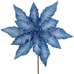 Northlight 25" Two Tone Blue Glittered Poinsettia Christmas Stem Spray -Outlet Xmas Decor Tree Store GUEST 55dfb91b 0b49 4050 a05e 4170ce7c05e1
