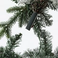 LuxenHome 5ft Pre-Lit LED Artificial Flocked Slim Fir Christmas Tree with Metal Pot and Red Holly Berries 12 LuxenHome 5ft Pre-Lit LED Artificial Flocked Slim Fir Christmas Tree with Metal Pot and Red Holly Berries -Outlet Xmas Decor Tree Store GUEST 5668dfe3 51b6 46a3 a4f4 87be036e62e0