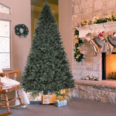 Tangkula 9'LED Lights Pre-lit Artificial Christmas Tree PVC Hinged Branches w/ 700 Warm White Lights 5 Tangkula 9'LED Lights Pre-lit Artificial Christmas Tree PVC Hinged Branches w/ 700 Warm White Lights - Image 3