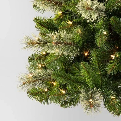 6' Pre-lit Slim Virginia Pine Artificial Christmas Tree Clear Lights - Wondershop™ 4 6' Pre-lit Slim Virginia Pine Artificial Christmas Tree Clear Lights - Wondershop™ - Image 2