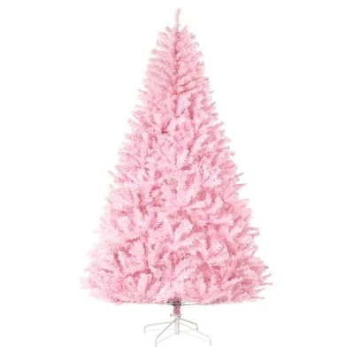 HOMCOM Artificial Christmas Tree Holiday Decoration with Auto Open, Steel Base, Wide Shape, Pink 9 HOMCOM Artificial Christmas Tree Holiday Decoration with Auto Open, Steel Base, Wide Shape, Pink - Image 7