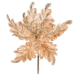Vickerman 17" Pearl Glitter Poinsettia Aritificial Christmas Stem -Outlet Xmas Decor Tree Store GUEST 57dd9792 ac65 4ce6 b41a 6c55d5c21a94
