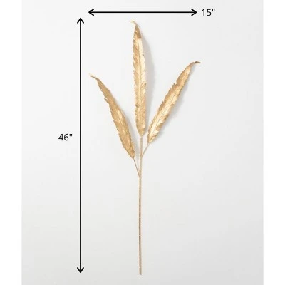 Sullivans Artificial Feather Stem 46"H Gold 4 Sullivans Artificial Feather Stem 46"H Gold - Image 2