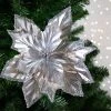 Northlight 24" Metallic Silver Poinsettia Christmas Stem Spray -Outlet Xmas Decor Tree Store GUEST 58af4c24 0f74 4e75 8429 ab697e179a75