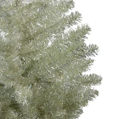 Northlight 4.5' Metallic Platinum Artificial Tinsel Christmas Tree - Unlit 5 Northlight 4.5' Metallic Platinum Artificial Tinsel Christmas Tree - Unlit - Image 3