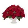 Nearly Natural 13-in Poinsettia Artificial Arrangement in Urn -Outlet Xmas Decor Tree Store GUEST 59105035 eec6 4102 9458 7c50303d8e00