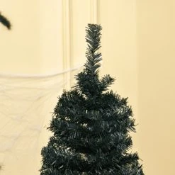 HOMCOM Artificial Christmas Tree with Stand, Xmas Pencil Tree with Halloween Style, Holiday Home Indoor Decoration for Party, Black -Outlet Xmas Decor Tree Store GUEST 598df5de f91d 4c37 8886 0f6973a1ed66