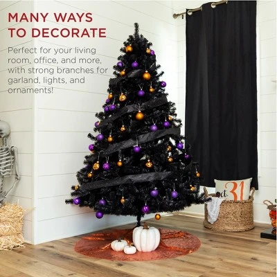 Best Choice Products Artificial Full Black Christmas Tree Holiday Decoration 7 Best Choice Products Artificial Full Black Christmas Tree Holiday Decoration - Image 5