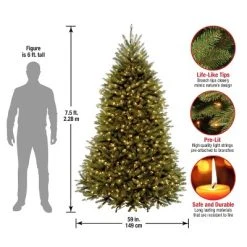 National Tree Company 7.5 ft Pre-Lit Artificial Full Christmas Tree, Green, White Lights, Includes Stand -Outlet Xmas Decor Tree Store GUEST 59a7dc63 25bb 4c81 ad48 da421d302042