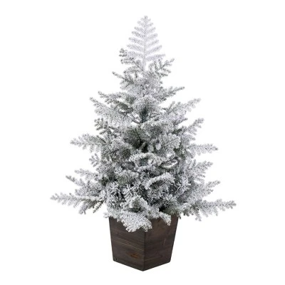 Vickerman Artificial Potted Snowy Rosemary Pine Christmas Tree 7 Vickerman Artificial Potted Snowy Rosemary Pine Christmas Tree - Image 5