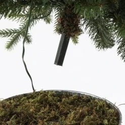 LuxenHome 3.5ft Pre-Lit LED Artificial Fir Christmas Tree with Metal Pot and Red Ribbon -Outlet Xmas Decor Tree Store GUEST 5aabbca2 bbf9 413a 8fc2 fc42492dd91e