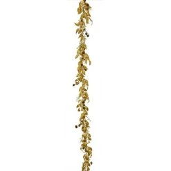 National Tree Company HGTV Home Collection 9ft Unlit Artificial Christmas Garland, Metallic Gold Laurel Leaves, Flexible Vine Base -Outlet Xmas Decor Tree Store GUEST 5ab47bfc 04af 4bfa 80b5 6d7e771676e1