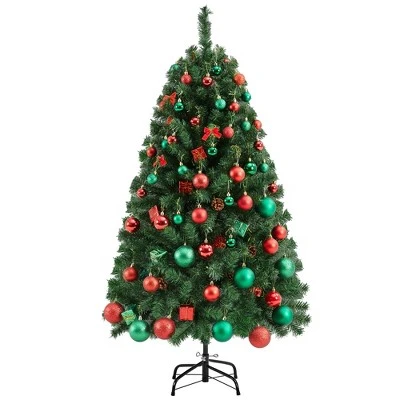 Yaheetech Hinged Spruce Artificial Christmas Tree Holiday Decoration with PVC Tips, Green 5 Yaheetech Hinged Spruce Artificial Christmas Tree Holiday Decoration with PVC Tips, Green - Image 3