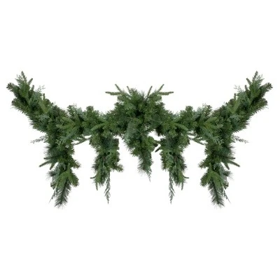 Northlight 6' x 18" Mixed Pine Artificial Christmas Icicle Garland, Unlit 4 Northlight 6' x 18" Mixed Pine Artificial Christmas Icicle Garland, Unlit - Image 2
