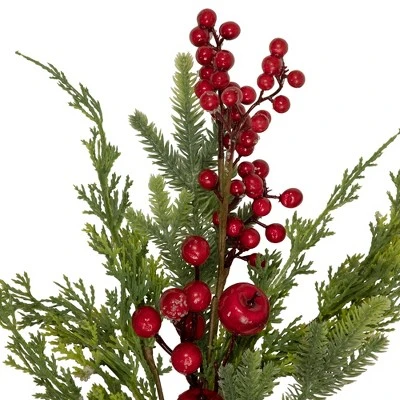 Northlight 20" Frosted Red Berry Artificial Christmas Branch Spray 2 Northlight 20" Frosted Red Berry Artificial Christmas Branch Spray