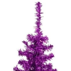 Northlight 4' Pre-Lit Purple Tinsel Artificial Christmas Tree- Clear Lights, Purple Wire -Outlet Xmas Decor Tree Store GUEST 5cc5f617 4b97 4706 a20d 9511117b0ac6