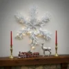 National Tree Company 32" White Iridescent Tinsel Snowflake with Battery Operated Warm White LED Lights -Outlet Xmas Decor Tree Store GUEST 5d090e85 52f3 4cea bcf0 f622b6cefd25