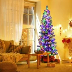 Costway 7.5FT Pre-Lit Hinged Christmas Tree Snow Flocked w/9 Modes Remote Control Lights -Outlet Xmas Decor Tree Store GUEST 5e062edc 76f9 4fc7 a0e1 4566af766caf