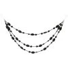 Melrose 18" x 7" Shiny Black Beaded Jewel Three Tier Drape Christmas Garland -Outlet Xmas Decor Tree Store GUEST 5e79b36d 2fb3 4394 85db dae037494594