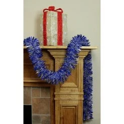 Northlight 12' x 3.5" Unlit Blue/Silver Wide Cut Tinsel Christmas Garland -Outlet Xmas Decor Tree Store GUEST 5f2fd5a1 8149 47db 8b7b b3f42b097b51