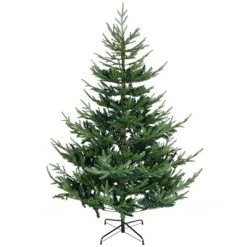 HOMCOM 6 Foot Artificial Christmas Tree, Pine Hinged Xmas Tree with 795 Realistic Branches, Steel Base, Auto Open, Green -Outlet Xmas Decor Tree Store GUEST 5f9f08f2 ca4f 4516 9716 1b07e1671623