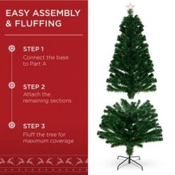 Best Choice Products 7ft Pre-Lit Fiber Optic Artificial Pine Christmas Tree w/ 280 Multicolored LED Lights, 8 Sequences 10 Best Choice Products 7ft Pre-Lit Fiber Optic Artificial Pine Christmas Tree w/ 280 Multicolored LED Lights, 8 Sequences -Outlet Xmas Decor Tree Store GUEST 5fa14b01 8ab6 41c2 bef0 65210b8379ce