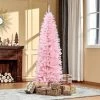 HOMCOM Tall Unlit Slim Douglas Fir Artificial Christmas Tree with Realistic Branches with Tips, Pink 1 HOMCOM Tall Unlit Slim Douglas Fir Artificial Christmas Tree with Realistic Branches with Tips, Pink -Outlet Xmas Decor Tree Store GUEST 5fb4e223 a82b 4904 904c c99eadd30199