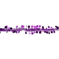 Northlight 50' x 1.5" Purple Tinsel Christmas Garland with Polka Dots - Unlit -Outlet Xmas Decor Tree Store GUEST 60694346 eb13 40cf bb10 f59717c2556a