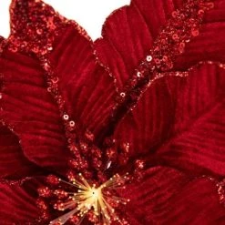 Northlight 20" Lighted Red Velvet Poinsettia Christmas Stem Spray -Outlet Xmas Decor Tree Store GUEST 6132e4a7 9456 49e6 8c4f 74dc12d436bd
