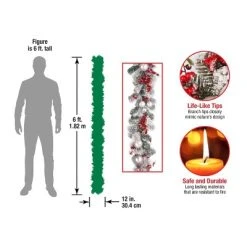 National Tree Company Artificial Christmas Garland, Silver, Evergreen, Decorated with Ball Ornaments, Berry Clusters, Christmas Collection, 6 Feet 9 National Tree Company Artificial Christmas Garland, Silver, Evergreen, Decorated with Ball Ornaments, Berry Clusters, Christmas Collection, 6 Feet -Outlet Xmas Decor Tree Store GUEST 618b7c5b 7d9b 4d92 8870 07bce5fc88f1