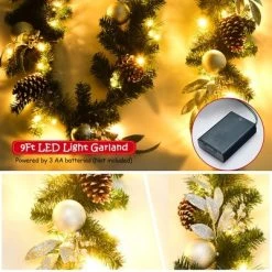 Costway 9ft Pre-Lit Artificial Christmas Garland with Mixed Decorations and LED Lights 11 Costway 9ft Pre-Lit Artificial Christmas Garland with Mixed Decorations and LED Lights -Outlet Xmas Decor Tree Store GUEST 62252db3 9590 45a9 80b2 f0b7dfaca07b