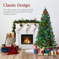 Best Choice Products Pre-Lit Spruce Hinged Artificial Christmas Tree w/ Multicolored Lights, Foldable Stand -Outlet Xmas Decor Tree Store GUEST 62f3a822 2e57 41c7 b099 d5a9febdf685