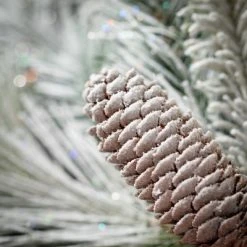 30"H Sullivans Snowy Pinecone Spray; Green