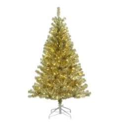 Haute Decor Haute Décor Pre-Lit LED Champagne Gold Tinsel Artificial Christmas Tree White Lights -Outlet Xmas Decor Tree Store GUEST 63a2b67d 8201 47d7 bf3e ba792e0ac8cb