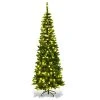 Costway 6.5ft Pre-Lit Hinged Pencil Christmas Tree 250 White Lights 1 Costway 6.5ft Pre-Lit Hinged Pencil Christmas Tree 250 White Lights -Outlet Xmas Decor Tree Store GUEST 63e8601b 13c6 4554 95c1 fd5214bdbb77