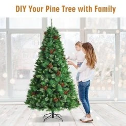 Tangkula 7ft Pre-Decorated Holiday Christmas Tree Unlit Artificial Pine Tree w/ Red Berries 15 Tangkula 7ft Pre-Decorated Holiday Christmas Tree Unlit Artificial Pine Tree w/ Red Berries -Outlet Xmas Decor Tree Store GUEST 64323e1e 75ae 4e6c b7fa 6d5c65b445de
