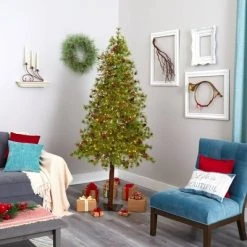 7ft Nearly Natural Pre-Lit LED Wyoming Alpine with Pinecones Artificial Christmas Tree Clear Lights 12 7ft Nearly Natural Pre-Lit LED Wyoming Alpine with Pinecones Artificial Christmas Tree Clear Lights -Outlet Xmas Decor Tree Store GUEST 64d95fd8 525f 4b63 b25a 3a5d7f6b026d