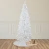 Northlight 7.5' Pre-Lit White Georgian Pine Pencil Artificial Christmas Tree, Warm White LED Lights -Outlet Xmas Decor Tree Store GUEST 650e2d07 adad 47ad 9e26 0a6c2bd496aa