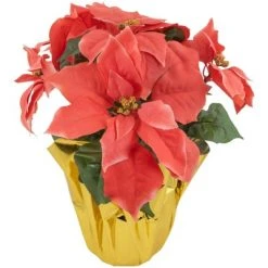 Northlight 14.5" Dark Pink Artificial Christmas Poinsettia with Gold Wrapped Base 9 Northlight 14.5" Dark Pink Artificial Christmas Poinsettia with Gold Wrapped Base -Outlet Xmas Decor Tree Store GUEST 6531c1fe 197d 4201 90d5 924800950c7e