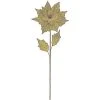Northlight Glittered Poinsettia Artificial Floral Stem Spray - Brown - 28"