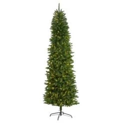 Nearly Natural Pre-Lit LED Slim Green Mountain Pine Artificial Christmas Tree Clear Lights -Outlet Xmas Decor Tree Store GUEST 656c3b99 5499 4797 9683 d03e13d14165