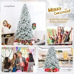 Tangkula 9ft Snow Flocked Christmas Tree 1498 Premium Hinged Tips Artificial Unlit Tree 18 Tangkula 9ft Snow Flocked Christmas Tree 1498 Premium Hinged Tips Artificial Unlit Tree -Outlet Xmas Decor Tree Store GUEST 65fe1eb2 99bd 452a 8737 763afcb80f42