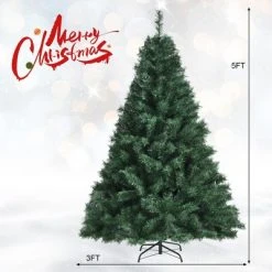 Costway 5Ft/6Ft/7Ft PVC Hinged Artificial Christmas Tree 410/648/968 Tips Holiday Decor with Metal Stand 16 Costway 5Ft/6Ft/7Ft PVC Hinged Artificial Christmas Tree 410/648/968 Tips Holiday Decor with Metal Stand -Outlet Xmas Decor Tree Store GUEST 6620de51 3984 4021 a14a 654519a2468c