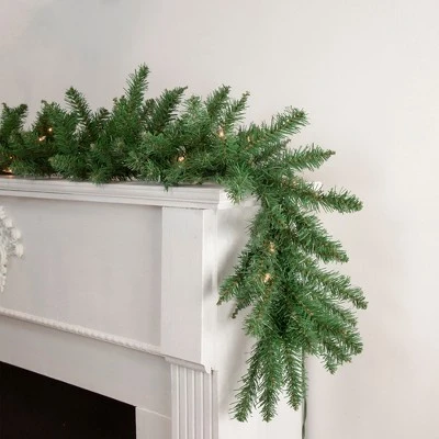 Northlight 9' x 12 Pre-Lit Winona Fir Artificial Christmas Garland - Clear Lights 3 Northlight 9' x 12 Pre-Lit Winona Fir Artificial Christmas Garland - Clear Lights
