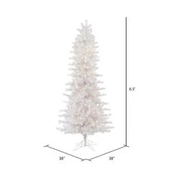 Vickerman Crystal White Pine Slim Artificial Christmas Tree -Outlet Xmas Decor Tree Store GUEST 67524a57 e208 4881 a110 47096db93804