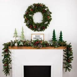 Northlight 9' x 12" Prelit Canadian Green Pine Artificial Christmas Garland - Multi Lights