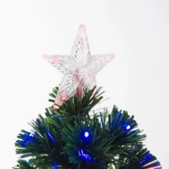 HOMCOM Fiber Optic Artificial Fir Christmas Tree, LED Pre-Lit Holiday Decoration with Lights and Branch Tips -Outlet Xmas Decor Tree Store GUEST 684c6428 5c2c 44db 9e50 a5e2c1402ffa