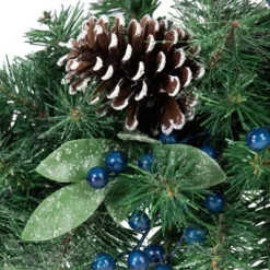 Northlight 28" Mixed Pine and Blueberries Artificial Christmas Teardrop Swag - Unlit -Outlet Xmas Decor Tree Store GUEST 68ba2856 5588 448b 9403 057f96ac0e37